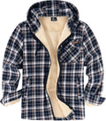 SWISSWELL Mens Sherpa Lined Fleece Plaid Hoodie for Winter