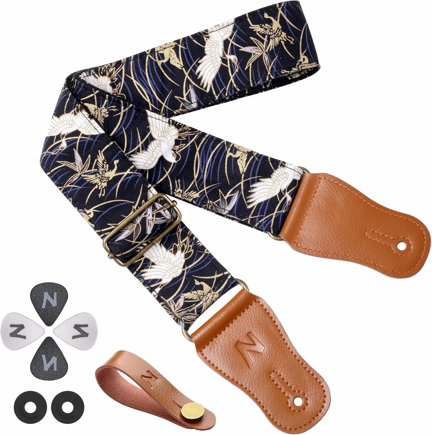 Nefelibata Cotton Guitar Strap Set: Comfort & Security