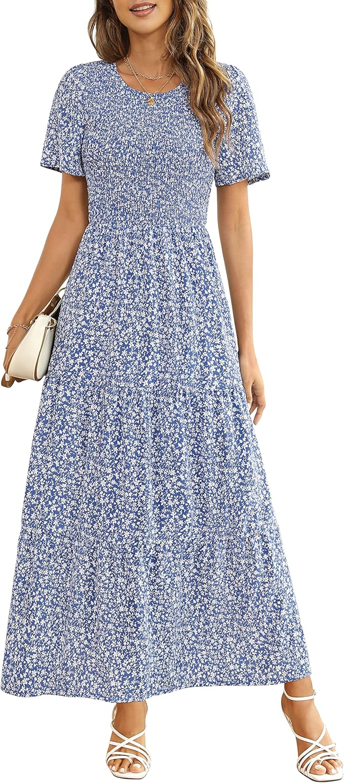 Maggeer Women's 2023 Summer Casual Short Sleeve Maxi Dress Review