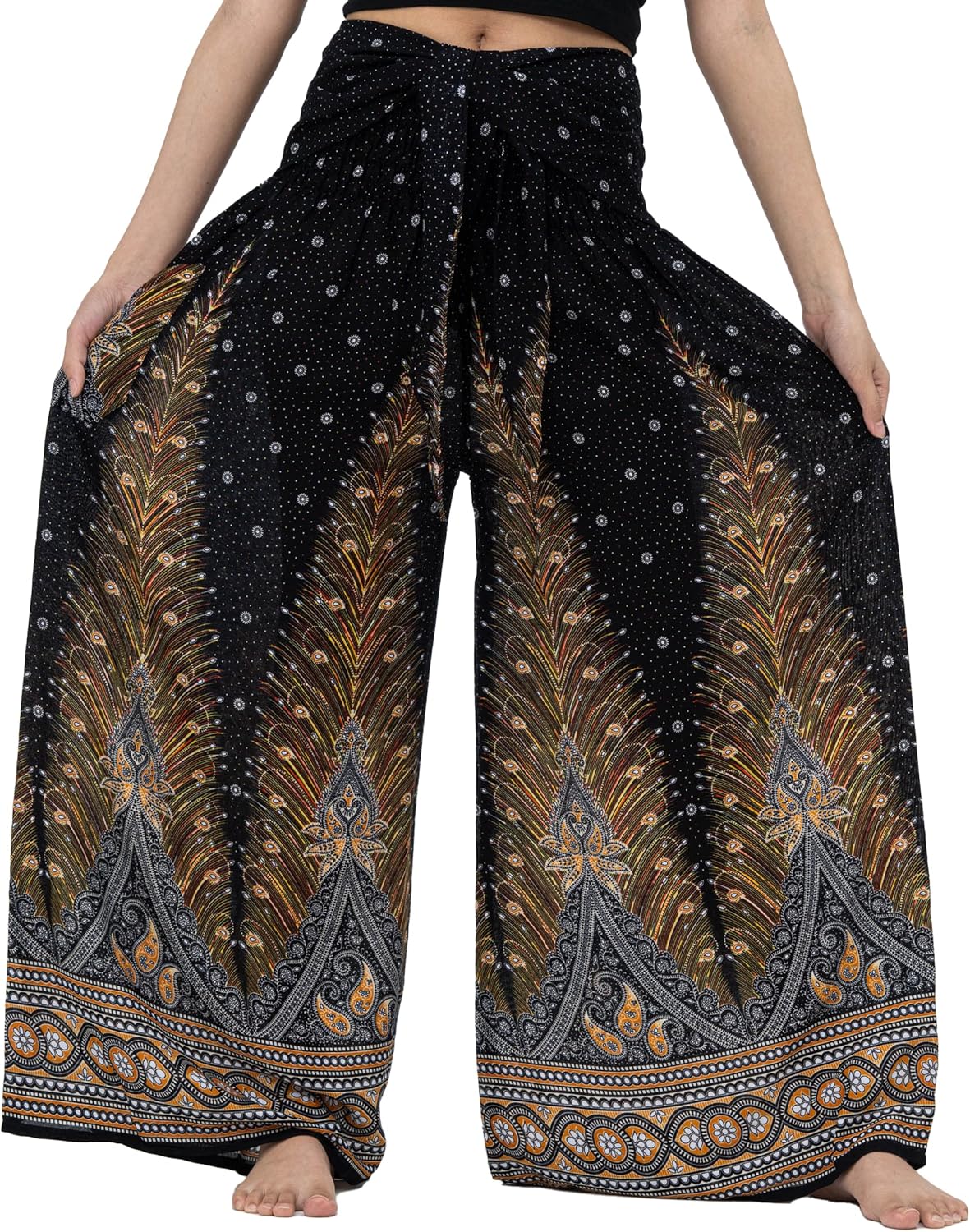 Boho Palazzo Pants for Women - Comfortable Wide Leg Yoga Wear