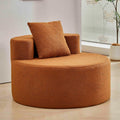 Cozy Teddy Fabric Accent Chair in Orange
