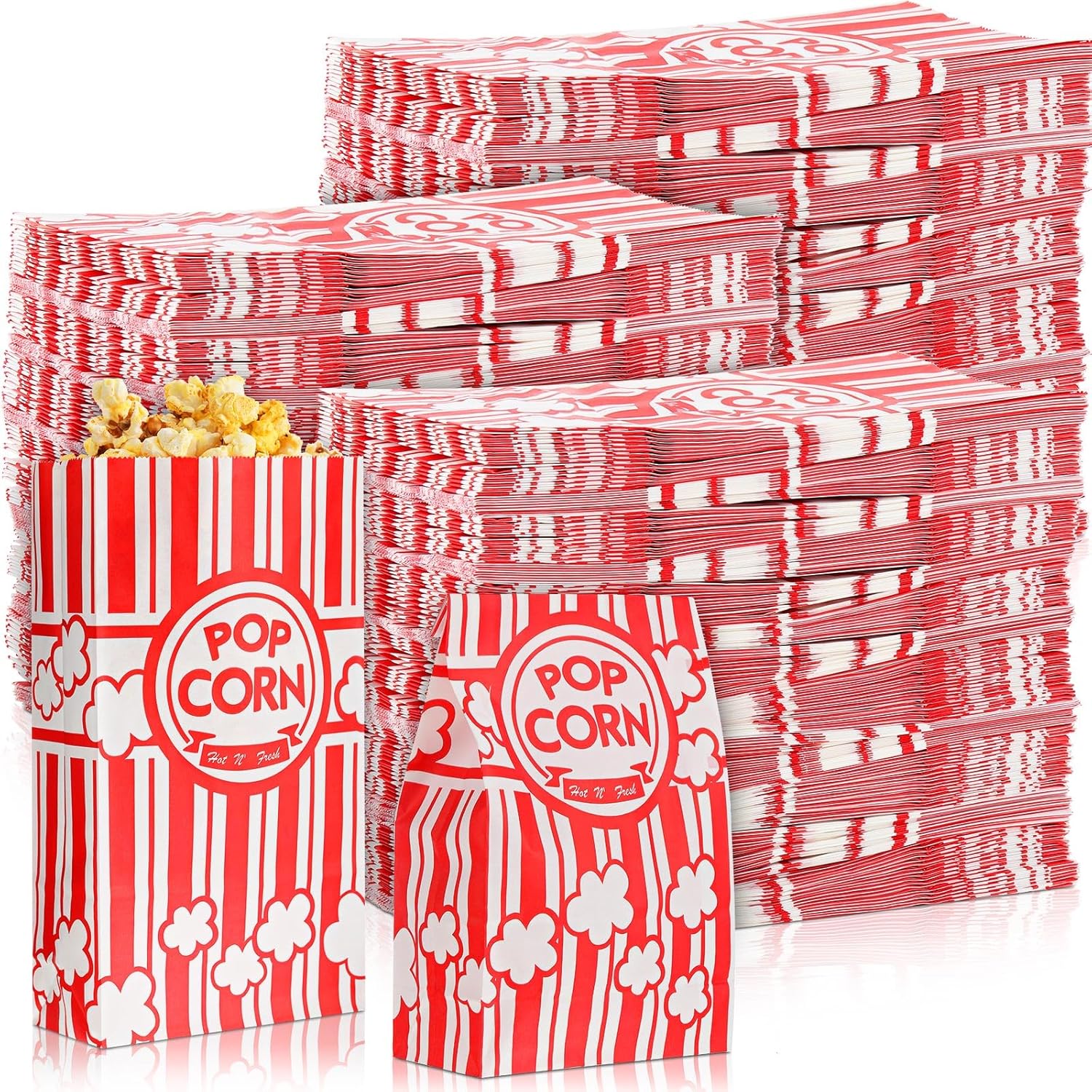 1200 Pcs Paper Popcorn Bags for Movie Night and Parties