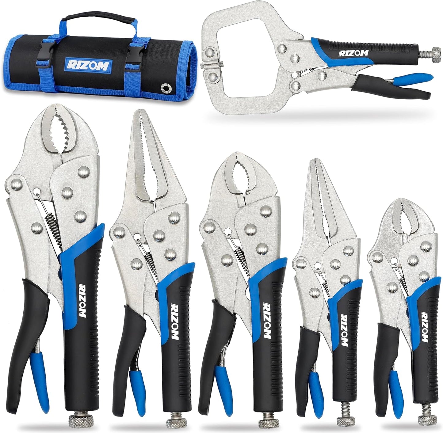 Rizom Vice Grips Pliers Set: 6-Piece Locking Pliers for All Tasks
