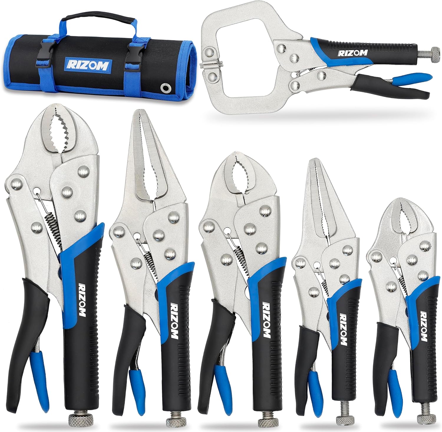 Rizom Vice Grips Pliers Set: 6-Piece Locking Pliers for All Tasks