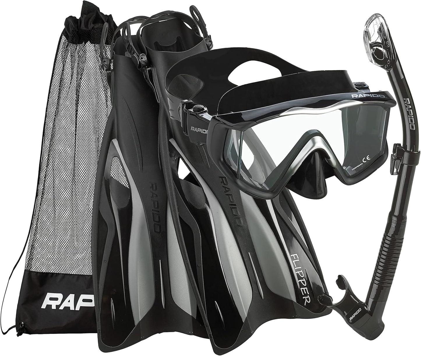 Clareza 3 Window Snorkel Set with Carry Bag