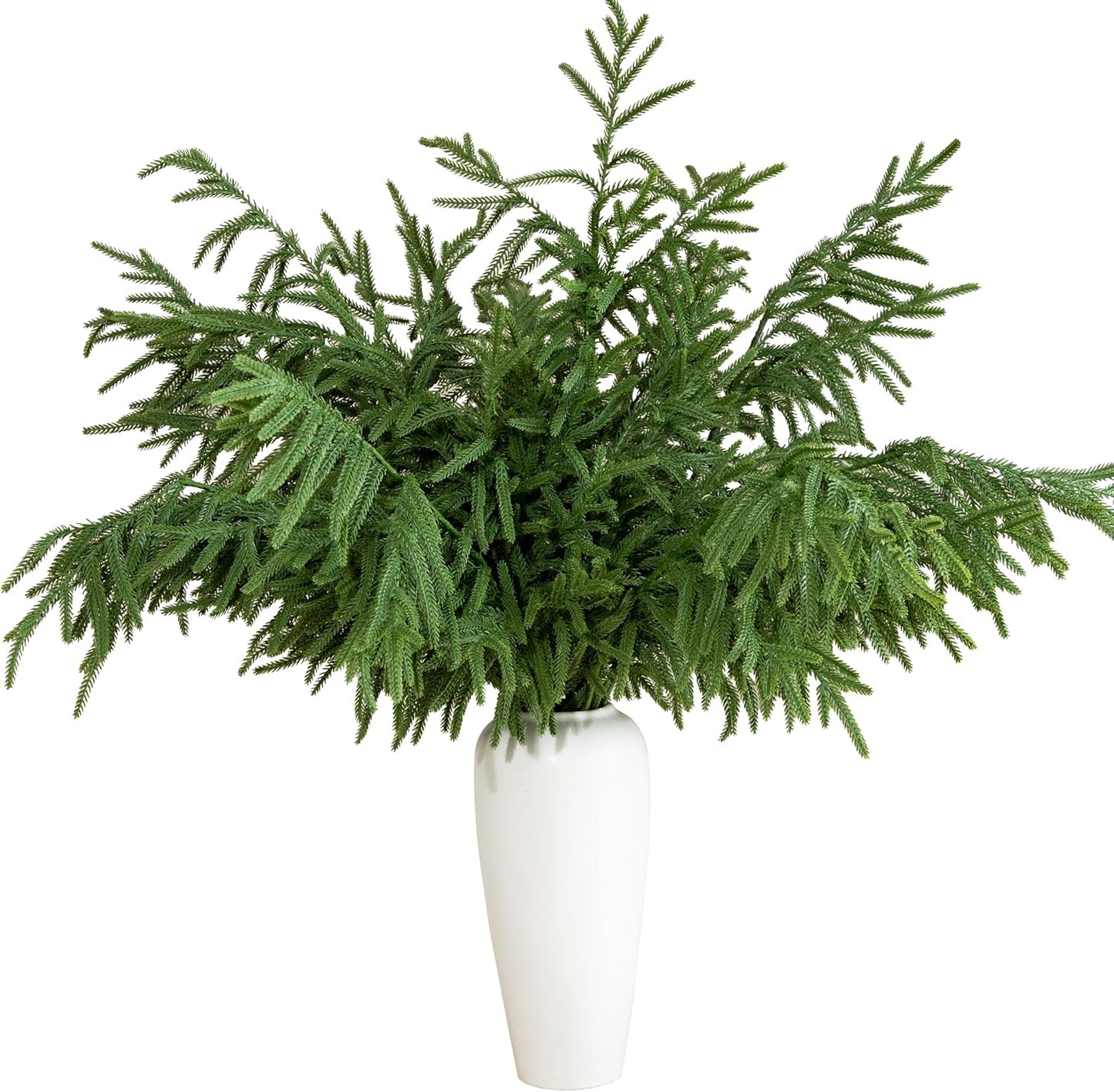 10 Pcs 36 Inch Artificial Norfolk Pine Stems for Holiday Decor