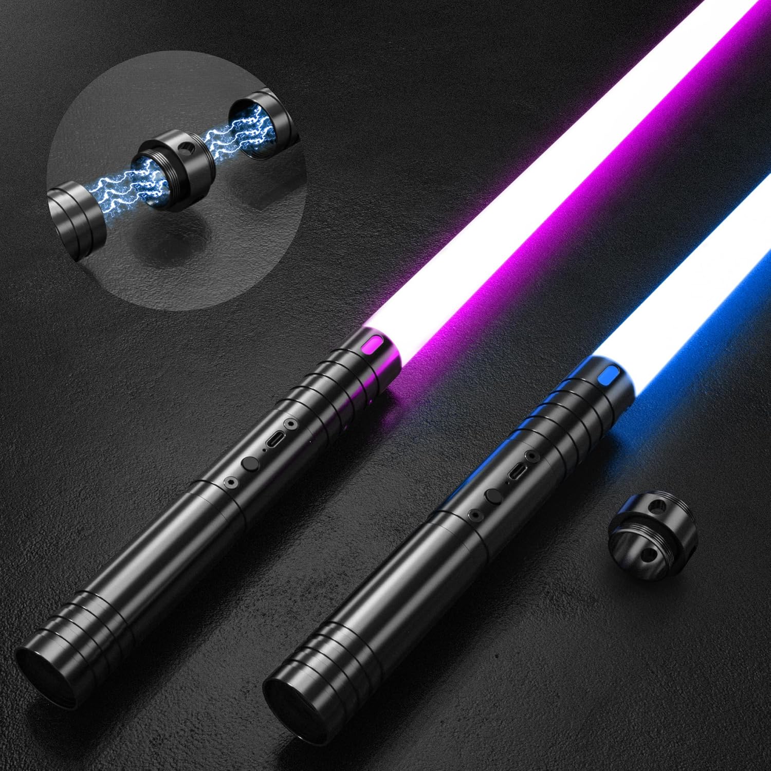 2 Pack Light Saber with 15 Colors and 4 Modes for Dueling