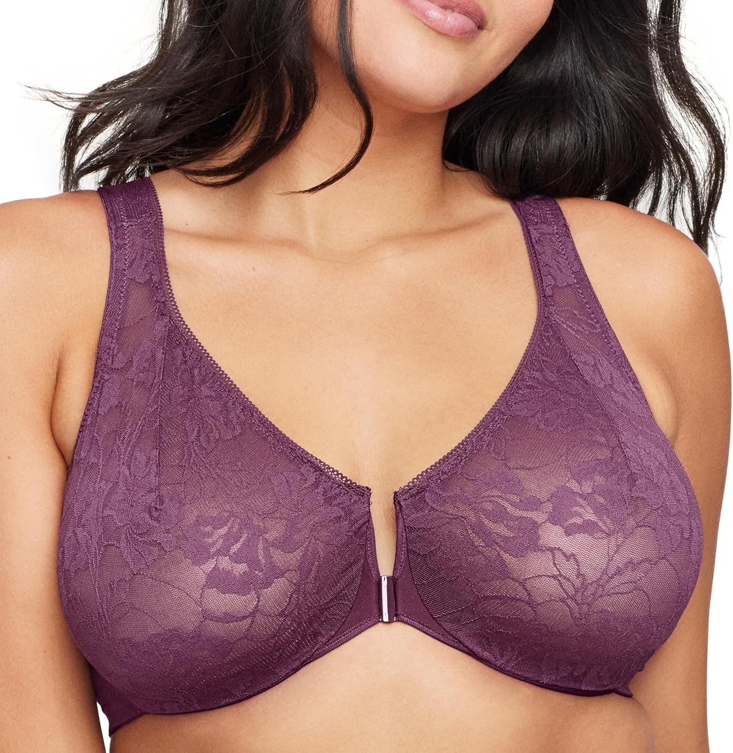 Glamorise Women's Plus Size Lacey T-Back Wonderwire Bra Review