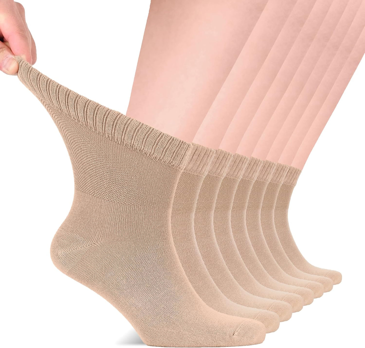 Hugh Ugoli Diabetic Socks for Men - Comfortable Loose Ankle Wear