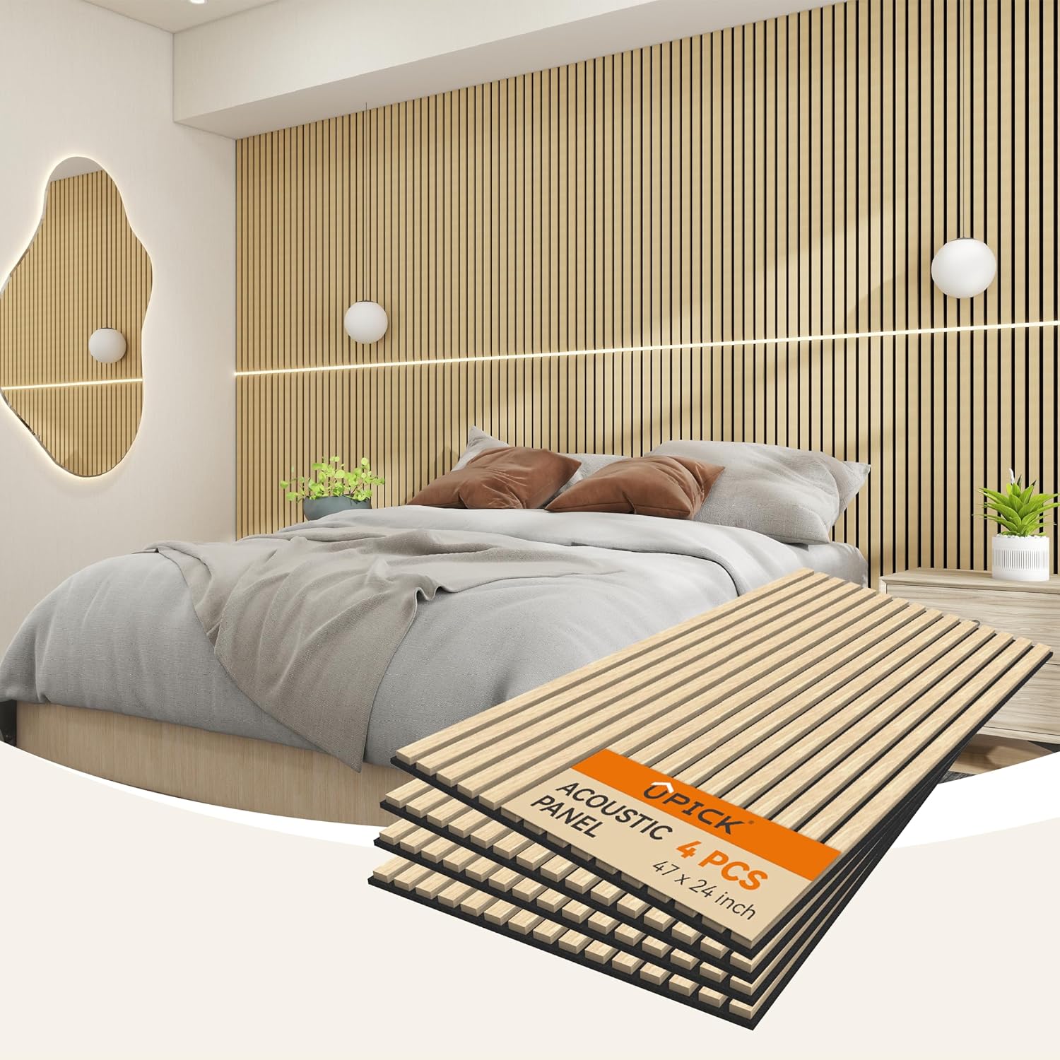 Upick MDF Acoustic Wall Panels for Sound Absorption and Decor
