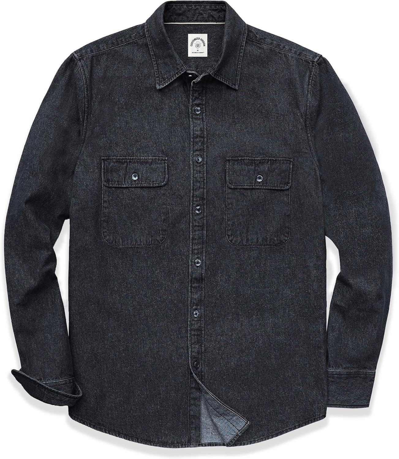 Dubinik Mens Button Up Shirts Long Sleeve Casual Work Shirt