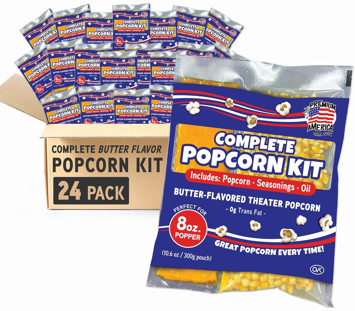 Movie Theater Popcorn Kit, 24 Packs, All-in-One