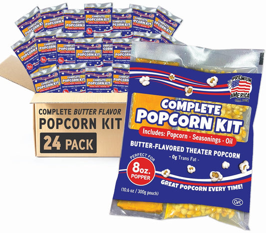 Movie Theater Popcorn Kit, 24 Packs, All-in-One