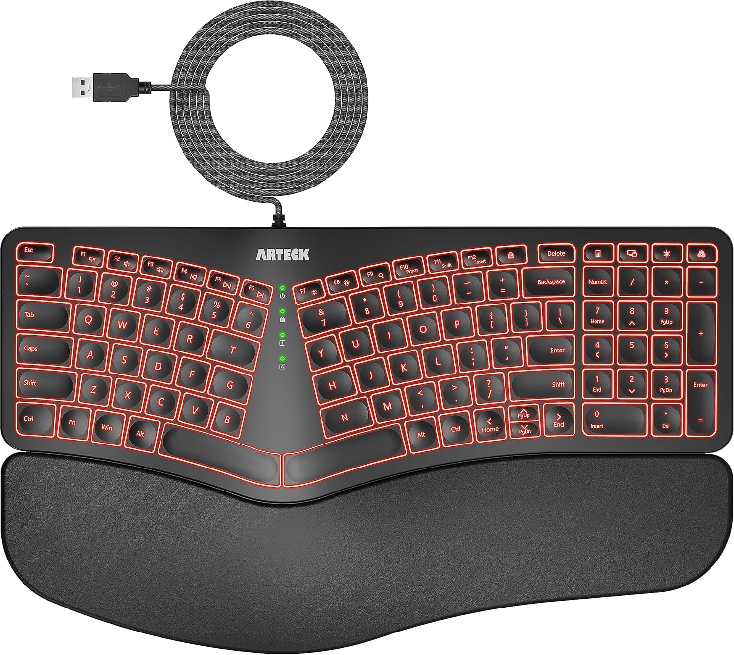 Arteck Ergonomic Split Keyboard with Wrist Rest
