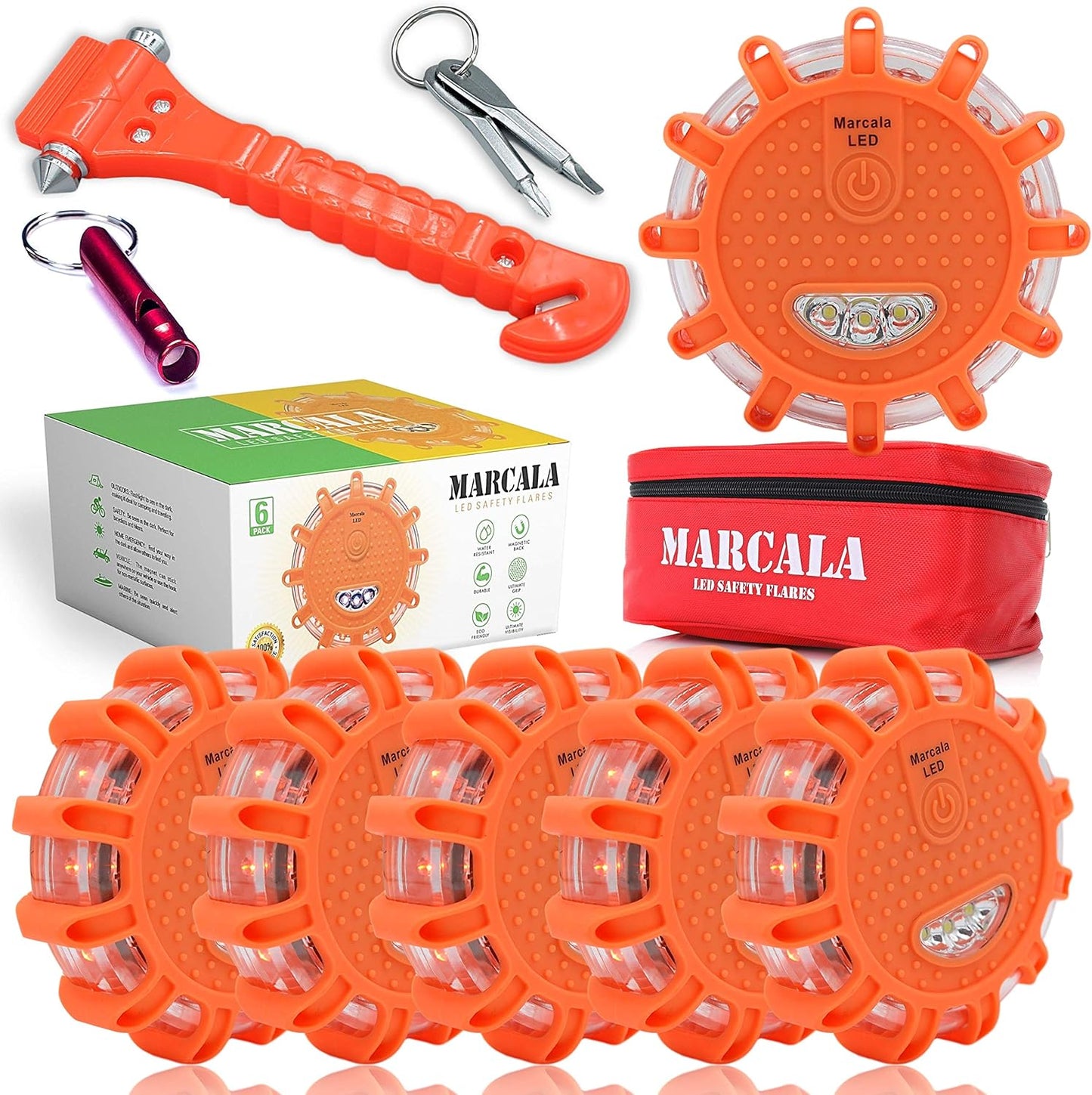 Marcala LED Road Flares Emergency Lights for Safety Kits