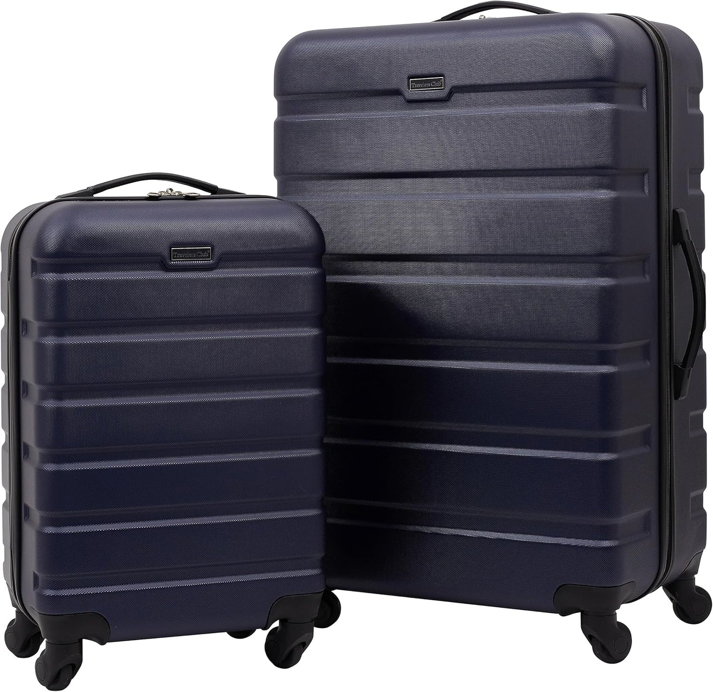 Travelers Club Harper Luggage Set: Durable 2 Piece Blue Set