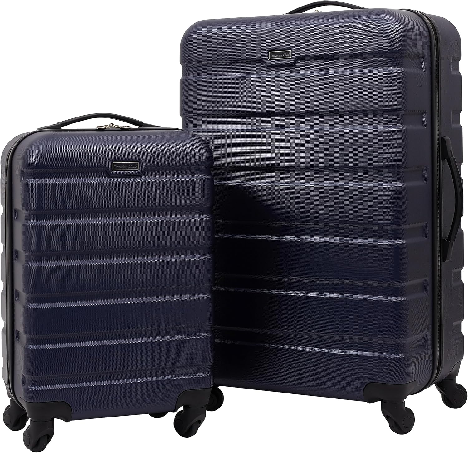 Travelers Club Harper Luggage Set: Durable 2 Piece Blue Set