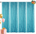 Hahuho Turquoise Sequin Backdrop Curtain, 4 Panels - Sparkling Event