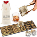 Clear Ice Cube Maker Design Tray - Patterned Whiskey Ice Stamp