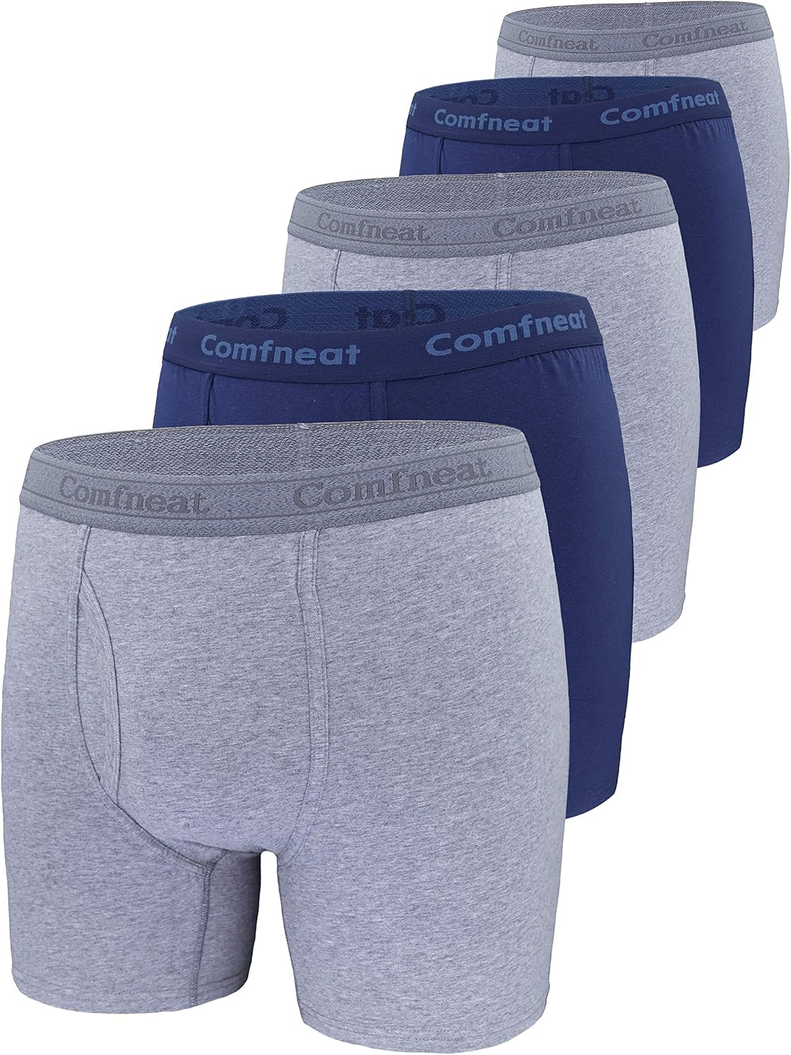 Comfneat Men's 5-Pack Big & Tall Boxer Briefs for Comfort