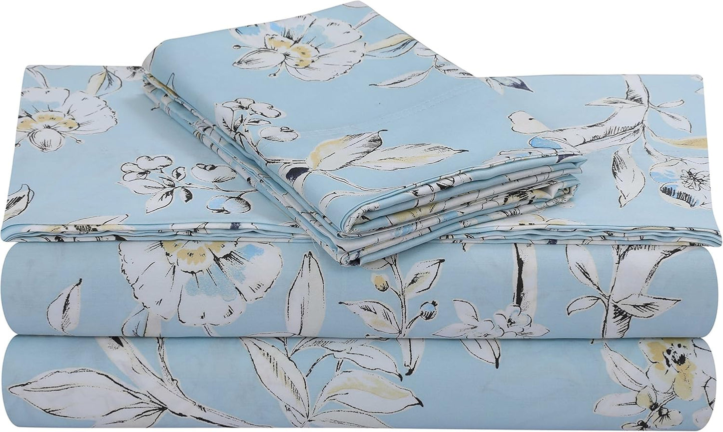 Deep Pocket Queen Size Sheet Set with Luxurious Cotton Sateen
