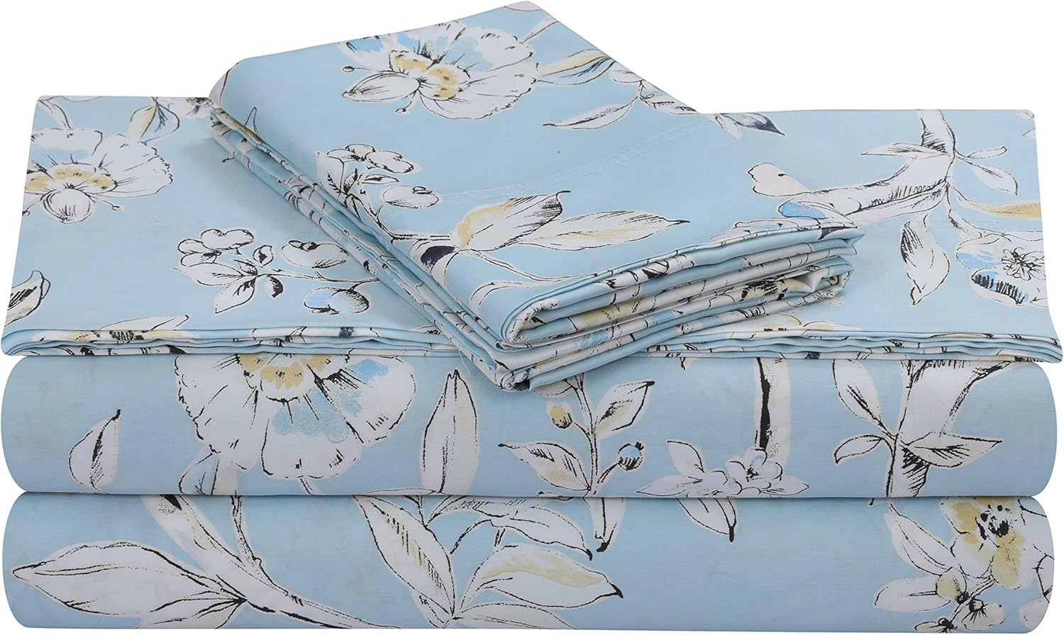 Deep Pocket Queen Size Sheet Set with Luxurious Cotton Sateen