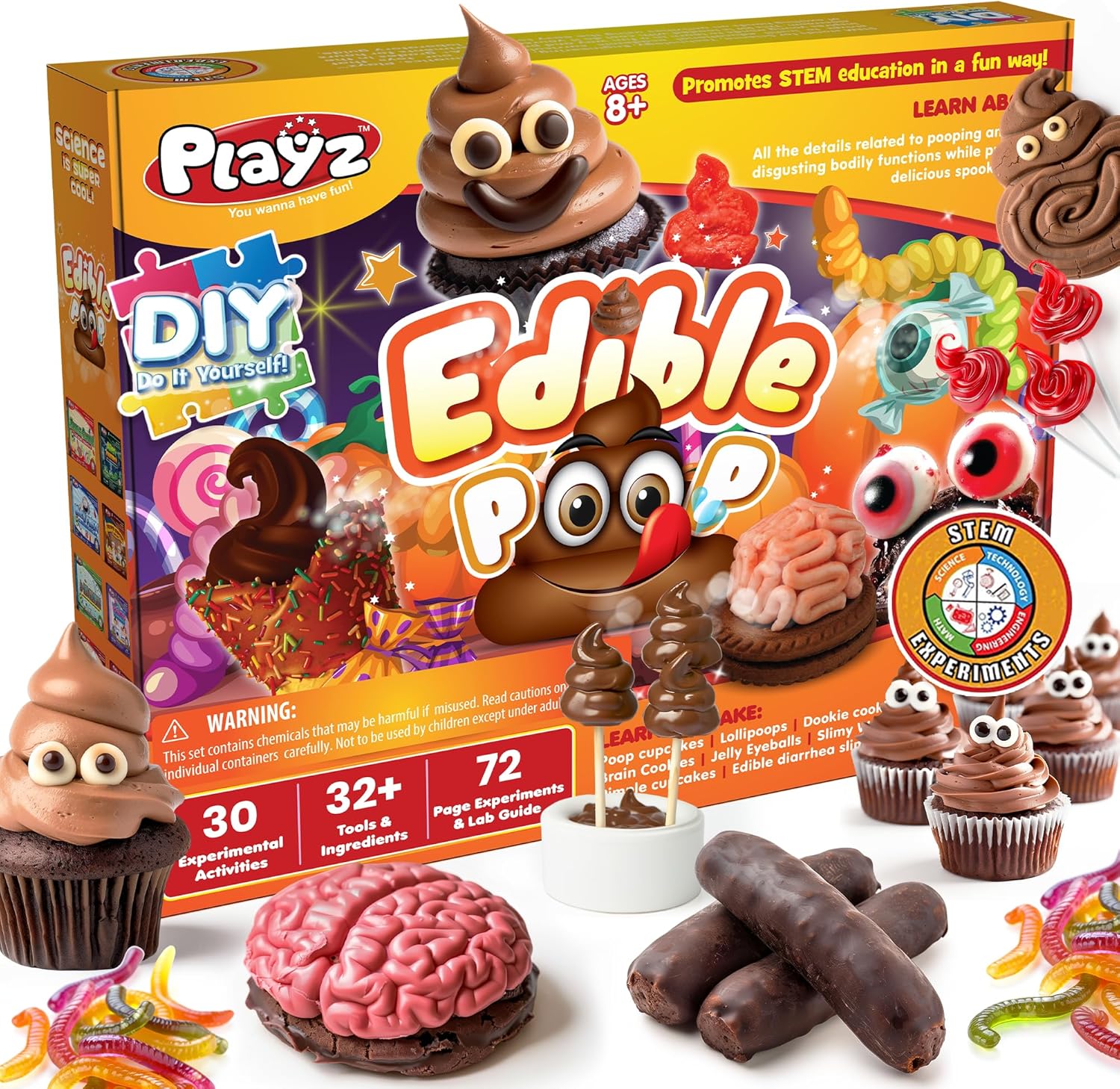 Playz Edible Poo Chocolate Candy Making Science Kit for Kids