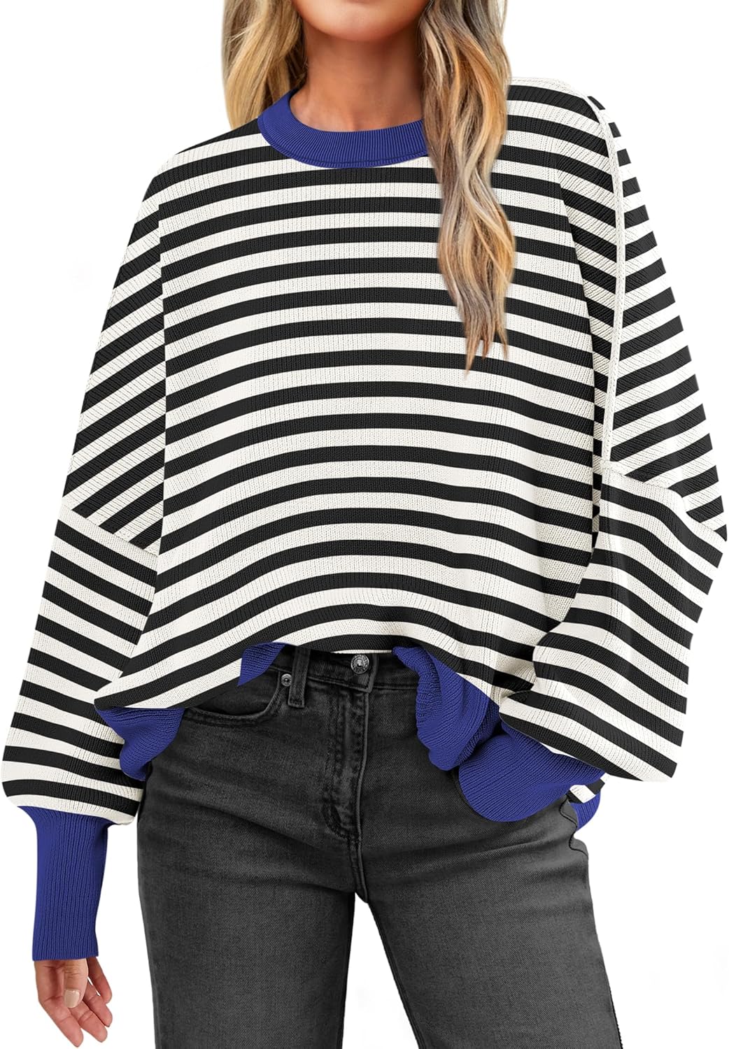 Oversized Women Sweaters Batwing Long Sleeve Casual Knit Top