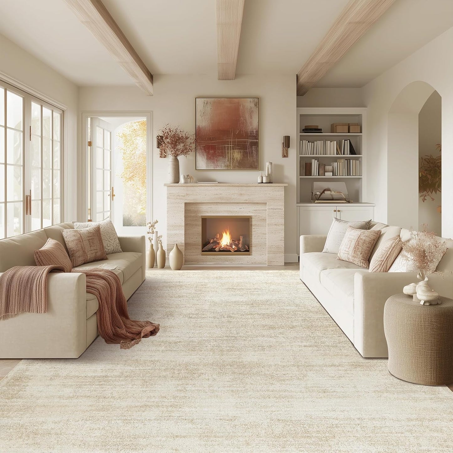 8x10 Area Rugs for Living Room with Modern Abstract Design