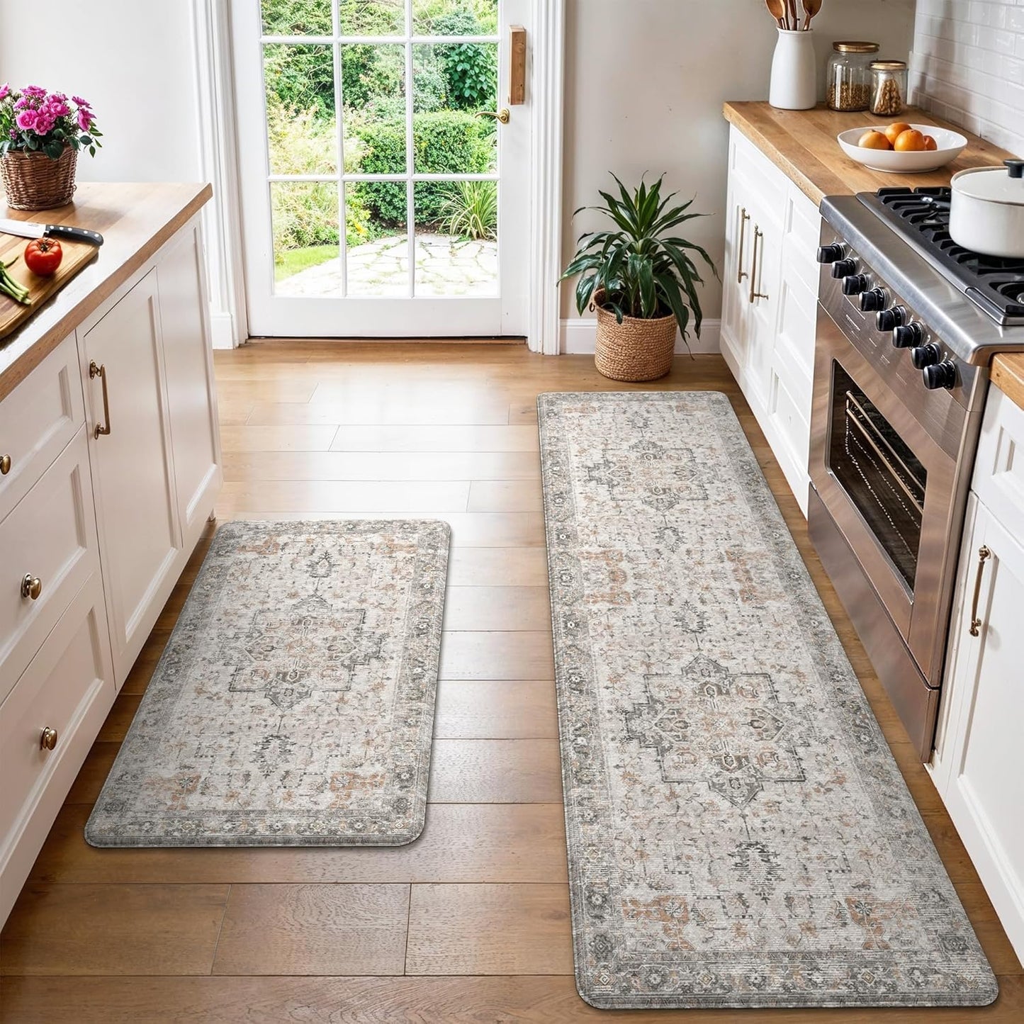 GENIMO Kitchen Mats for Floor - Stylish Anti Fatigue Comfort
