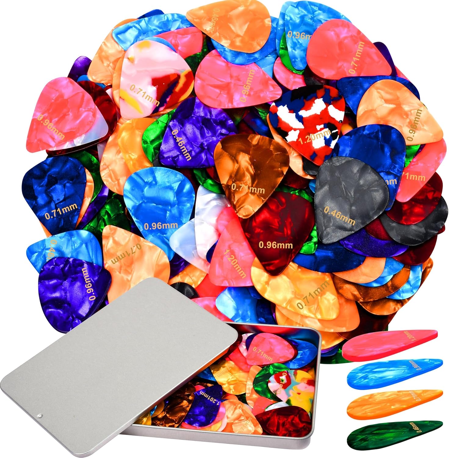 BYMORE Celluloid Guitar Picks - Ultimate Variety Pack for All Guitars!