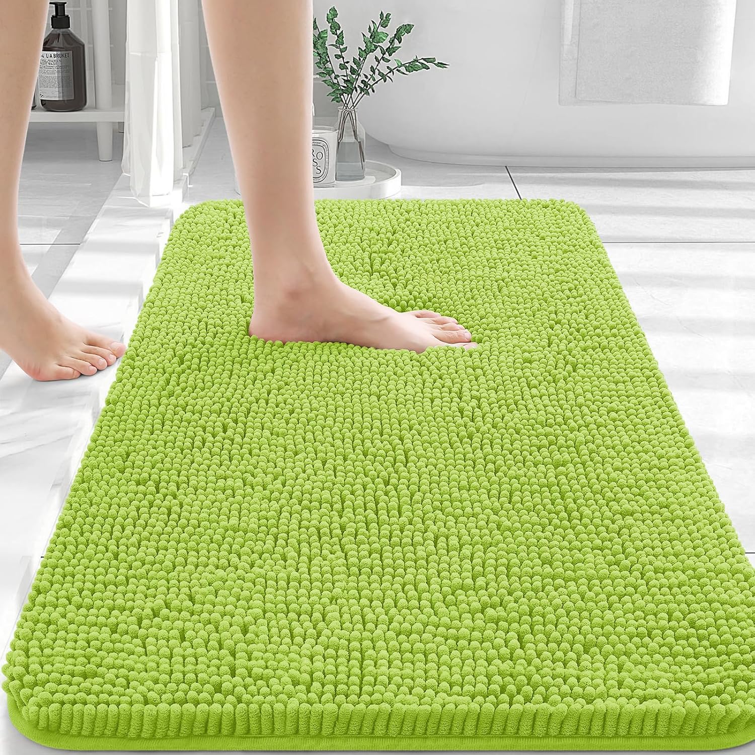 OLANLY Extra Soft Chenille Bath Rugs for Ultimate Comfort