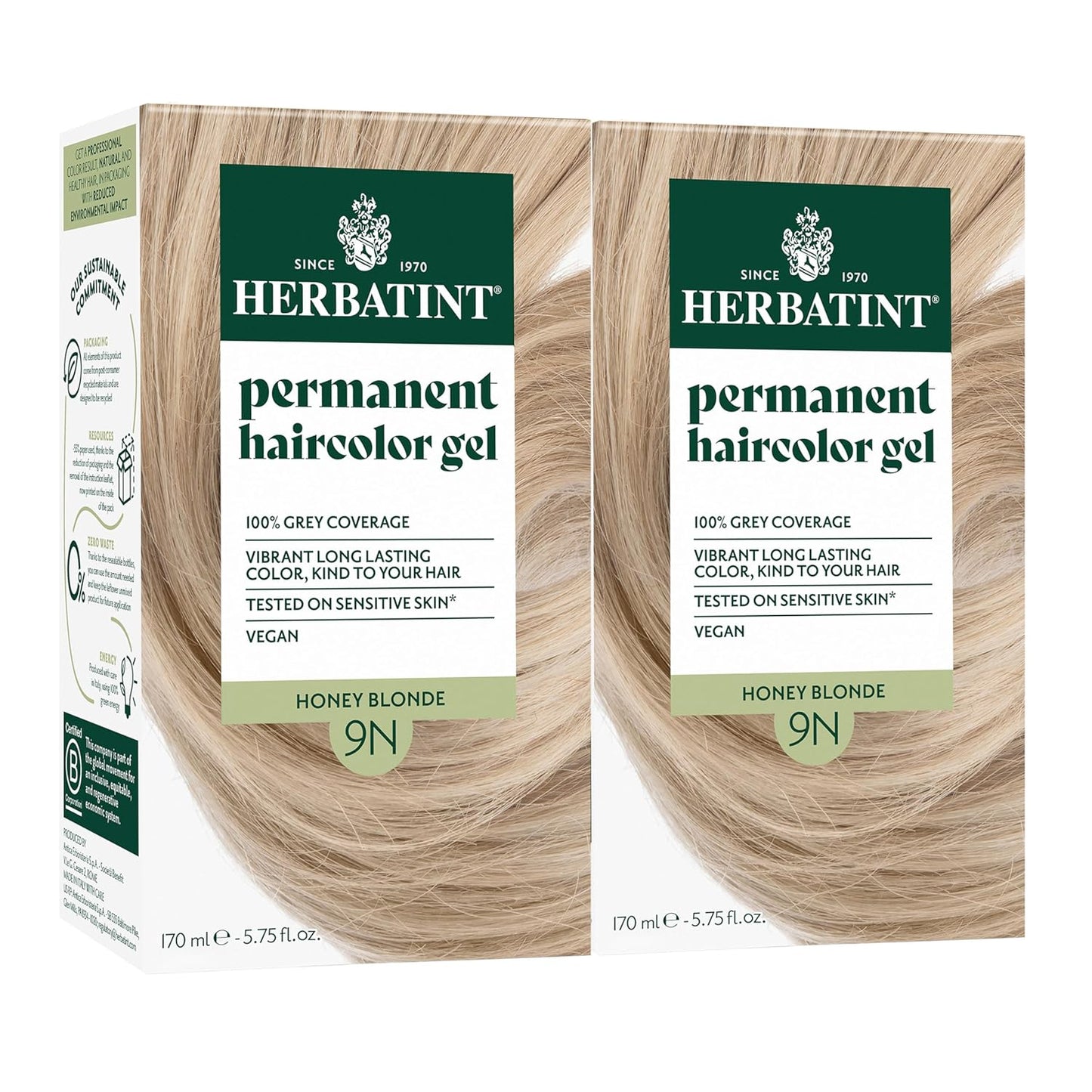 Herbatint 9N Honey Blonde Hair Dye for 100% Gray Coverage