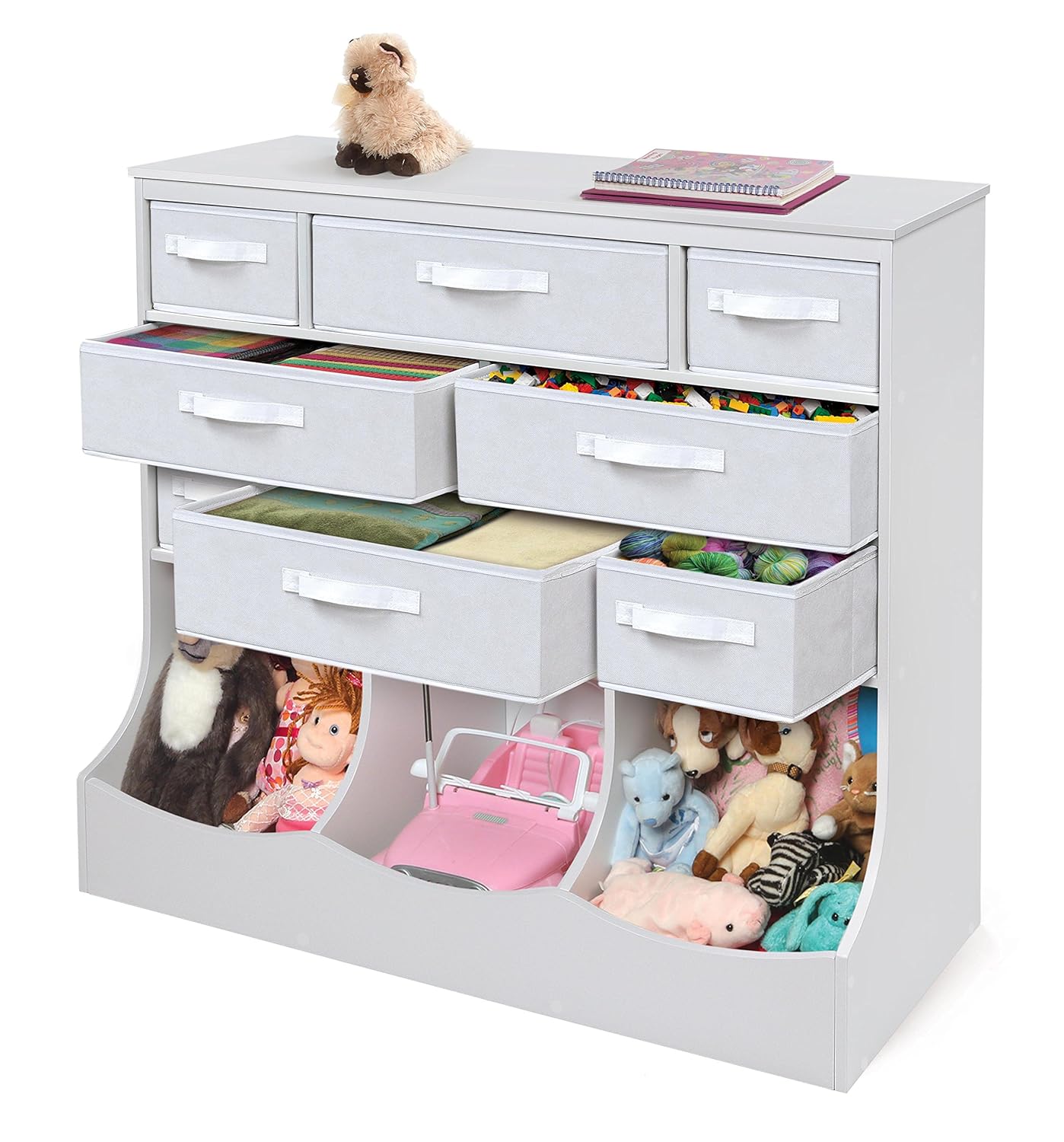 Badger Basket Storage Station with Baskets for Organizing Toys