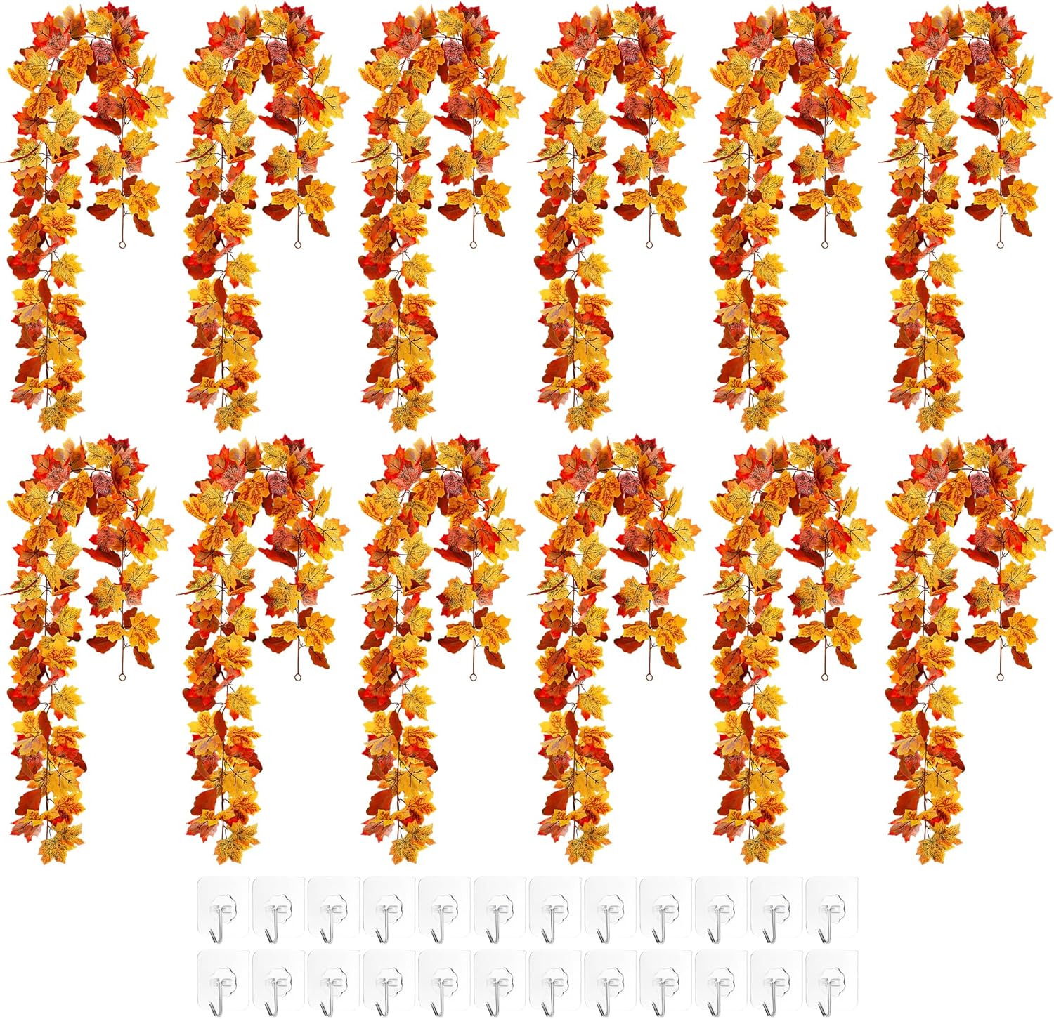 Halloween Garland Outside - 12 Pack Fall Decorations for Home