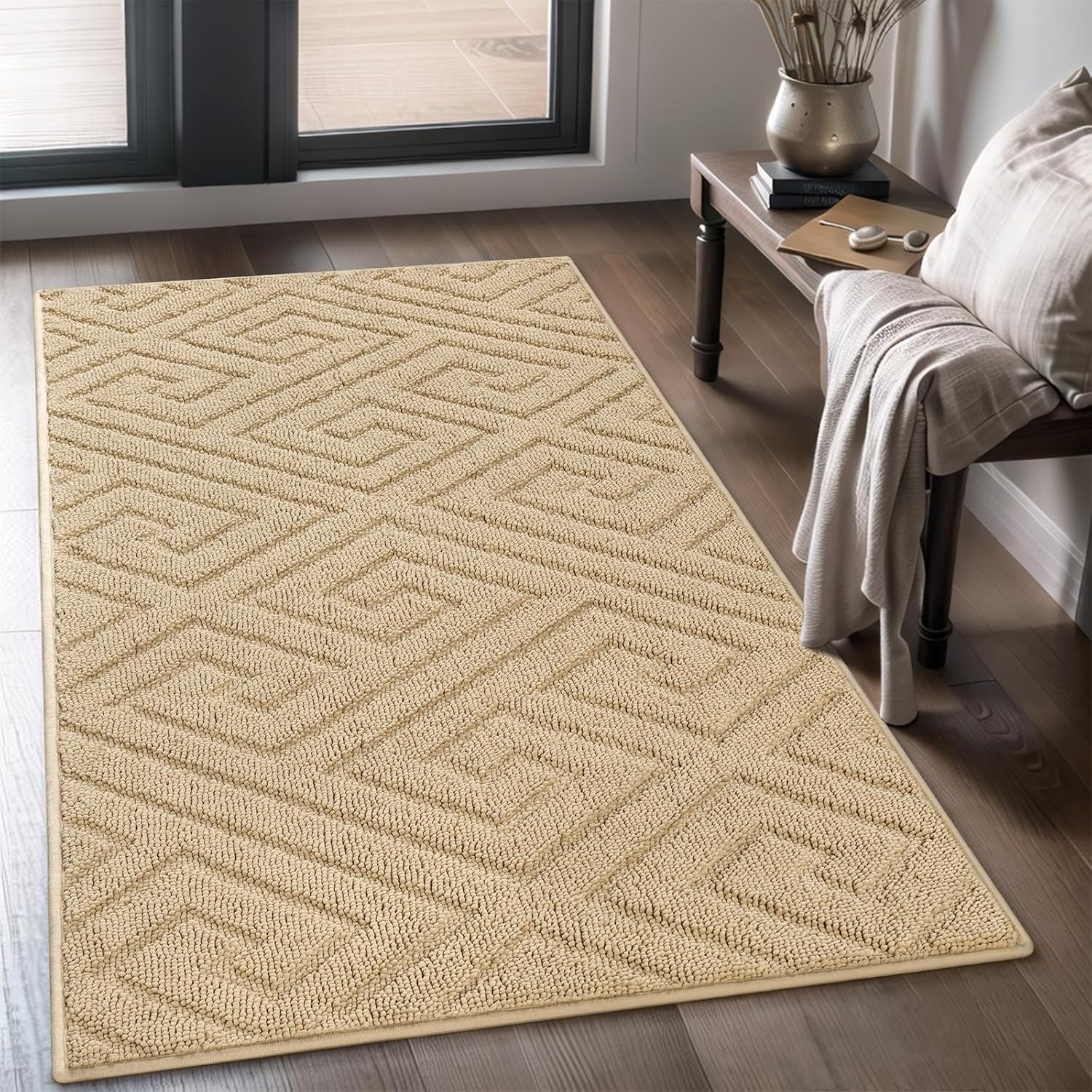 AROGAN Washable Indoor Door Mat for Muddy Shoe Dirt Absorption