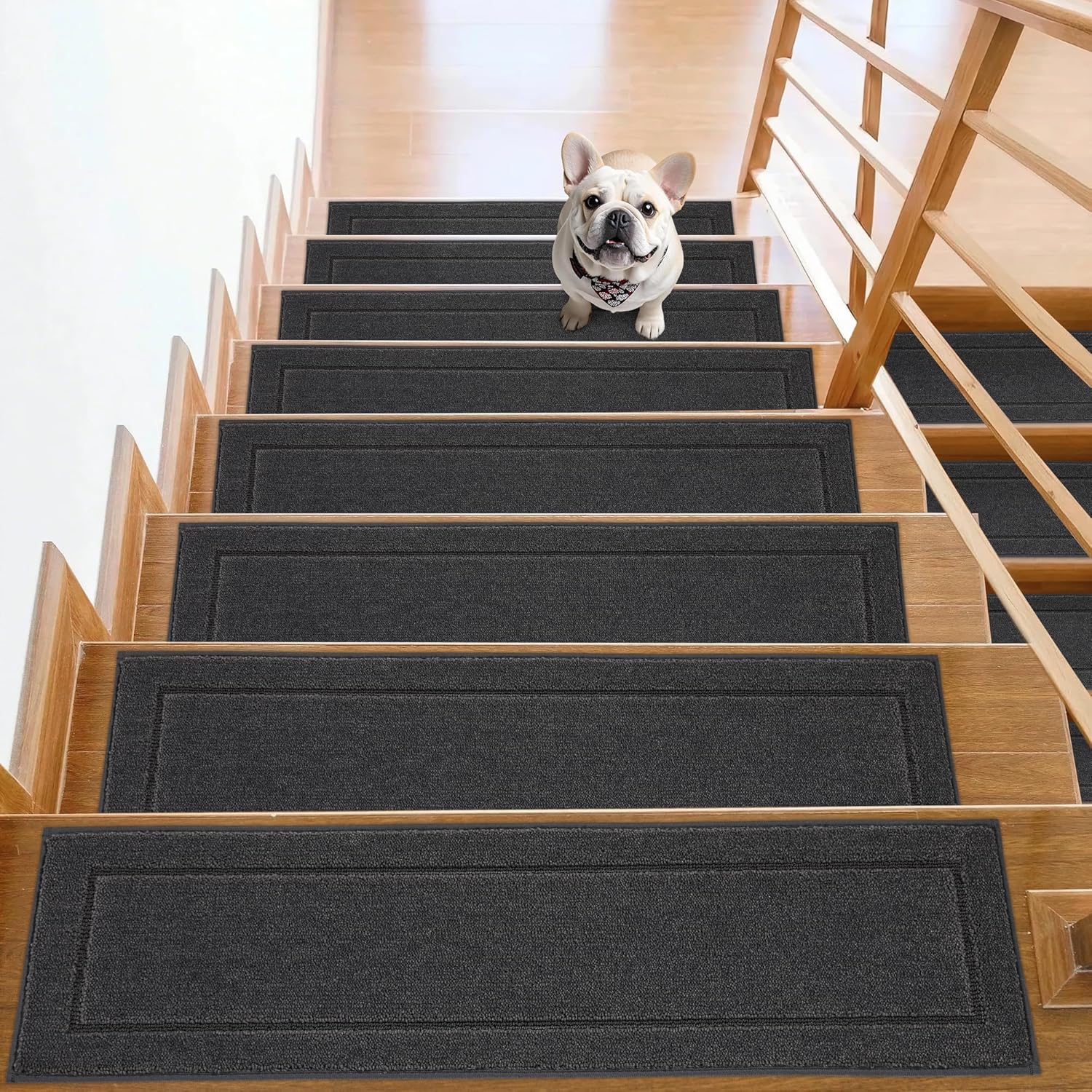 Non-Slip Stair Treads for Wooden Steps Indoor - 15 Pack