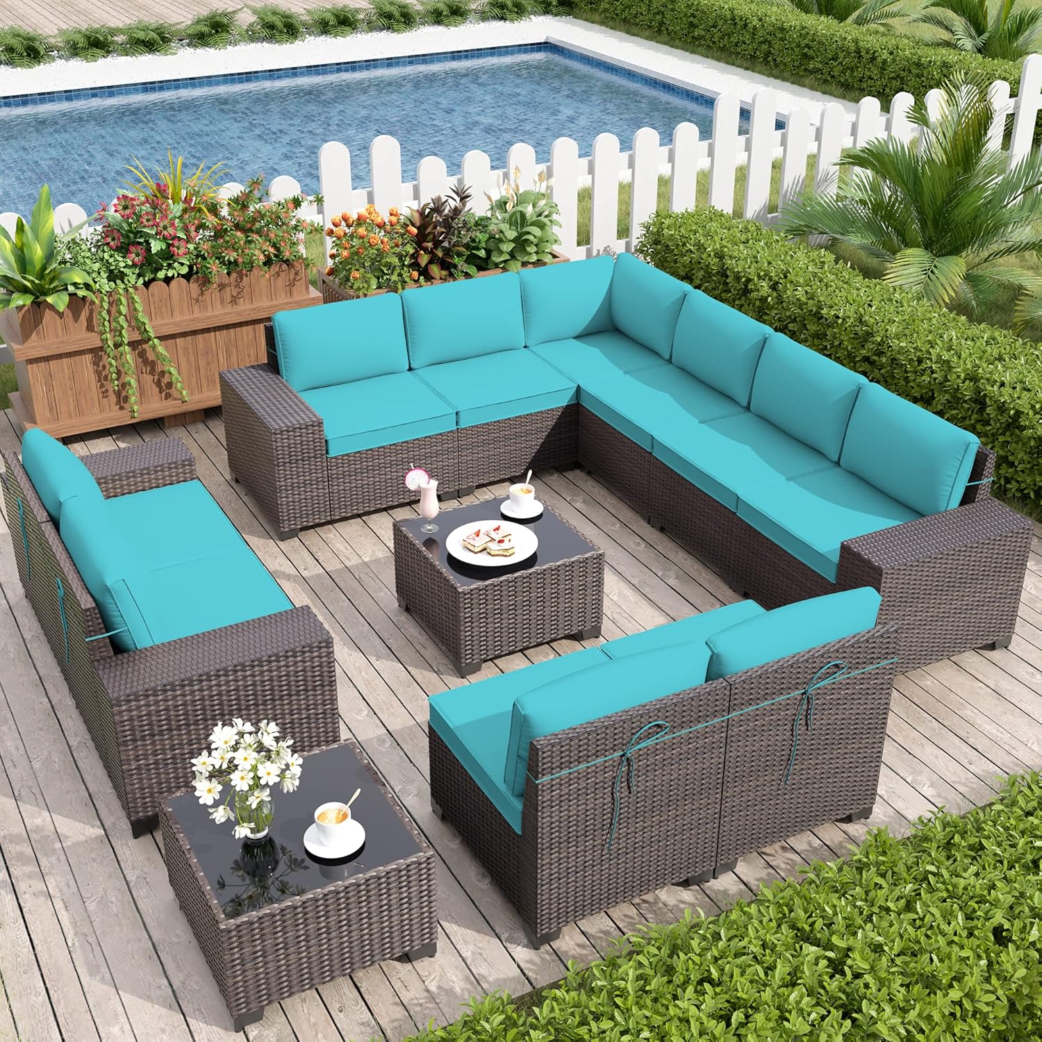 Kurapika 12 Pieces Patio Furniture Set for Outdoor Comfort