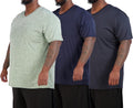 Men's Big & Tall V-Neck Athletic T-Shirt 3 Pack - Moisture Wicking