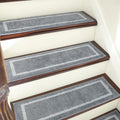 Soft Stair Treads 7-Pack 28in x 9in Grey - Non-Slip Indoor Mats
