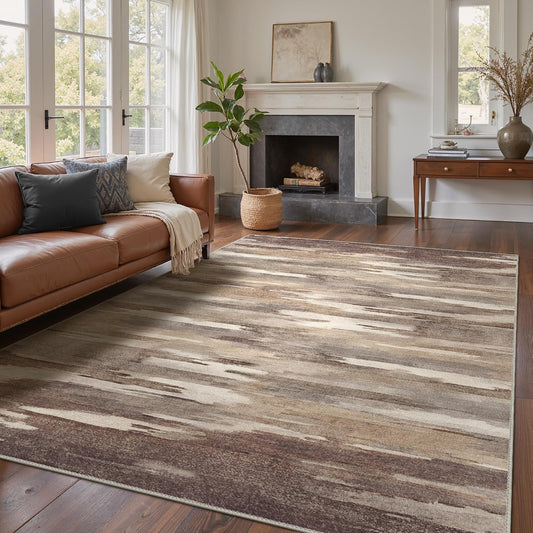 Modern Abstract 8x10 Area Rug for Living Room and Bedroom