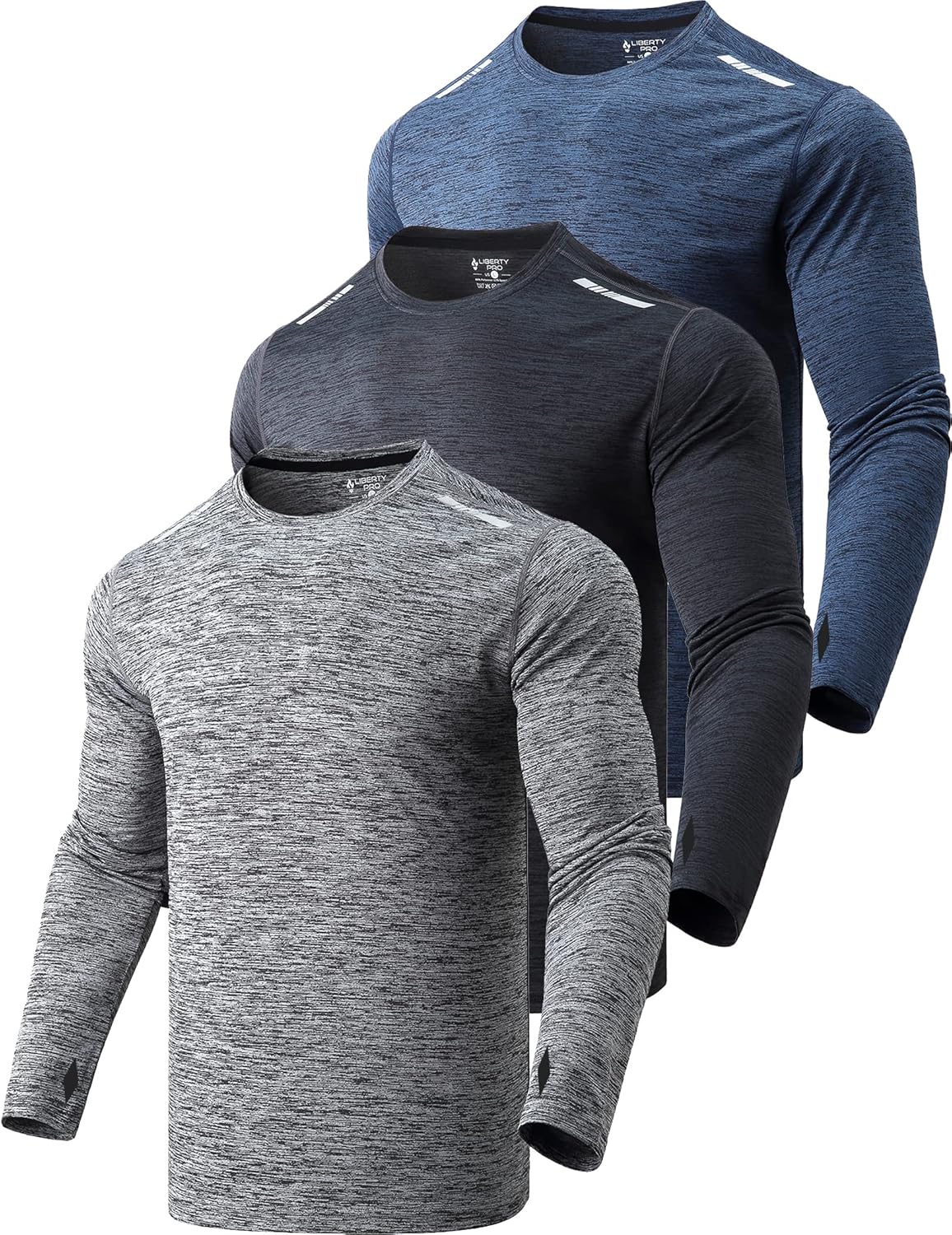 3 Pack UV Sun Protection Men's Tees by Liberty Imports