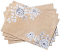 Cotton Placemat Set 13 x 19 in - Watercolor Fall Table Placemats