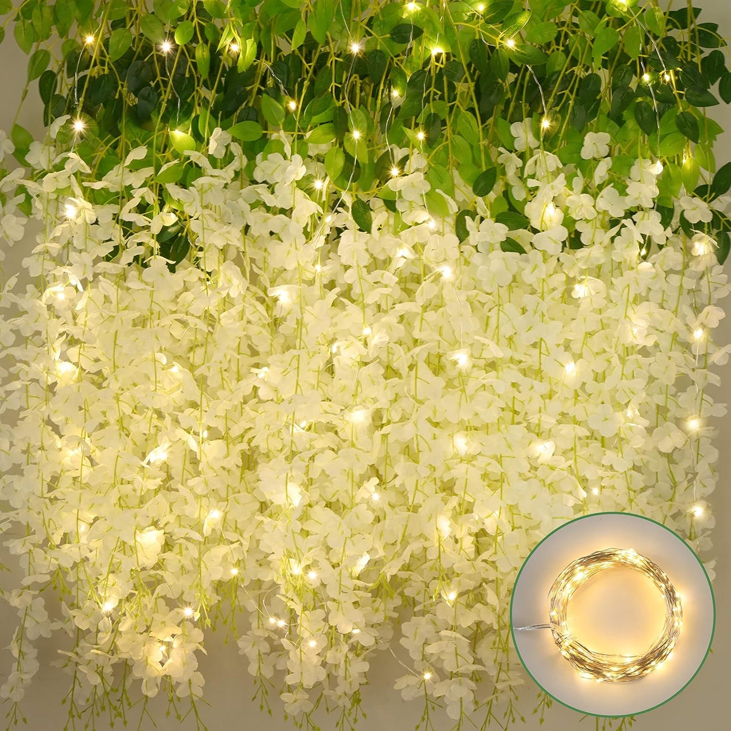 White Wisteria Lights - Wedding Party Decor