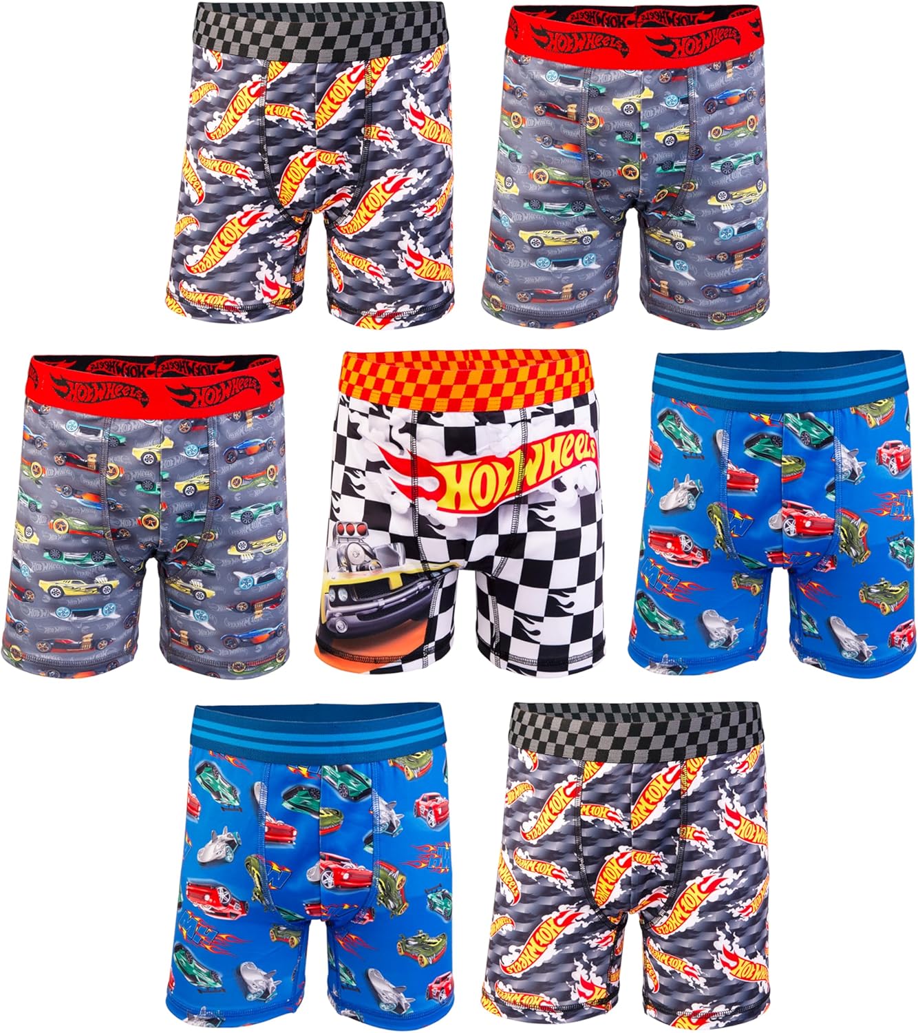 Hot Wheels Boys Boxerbriefs and Briefs Multipack Sizes 2T to 10