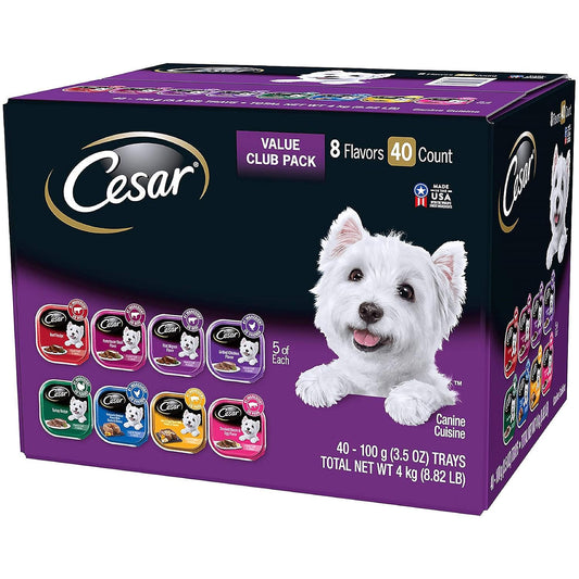 Cesar Canine Cuisine Wet Dog Food Variety Pack for Small Dogs