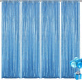 Blue Sequin Backdrop Curtain 4 Pieces 2ft x 8ft - Sparkling Event
