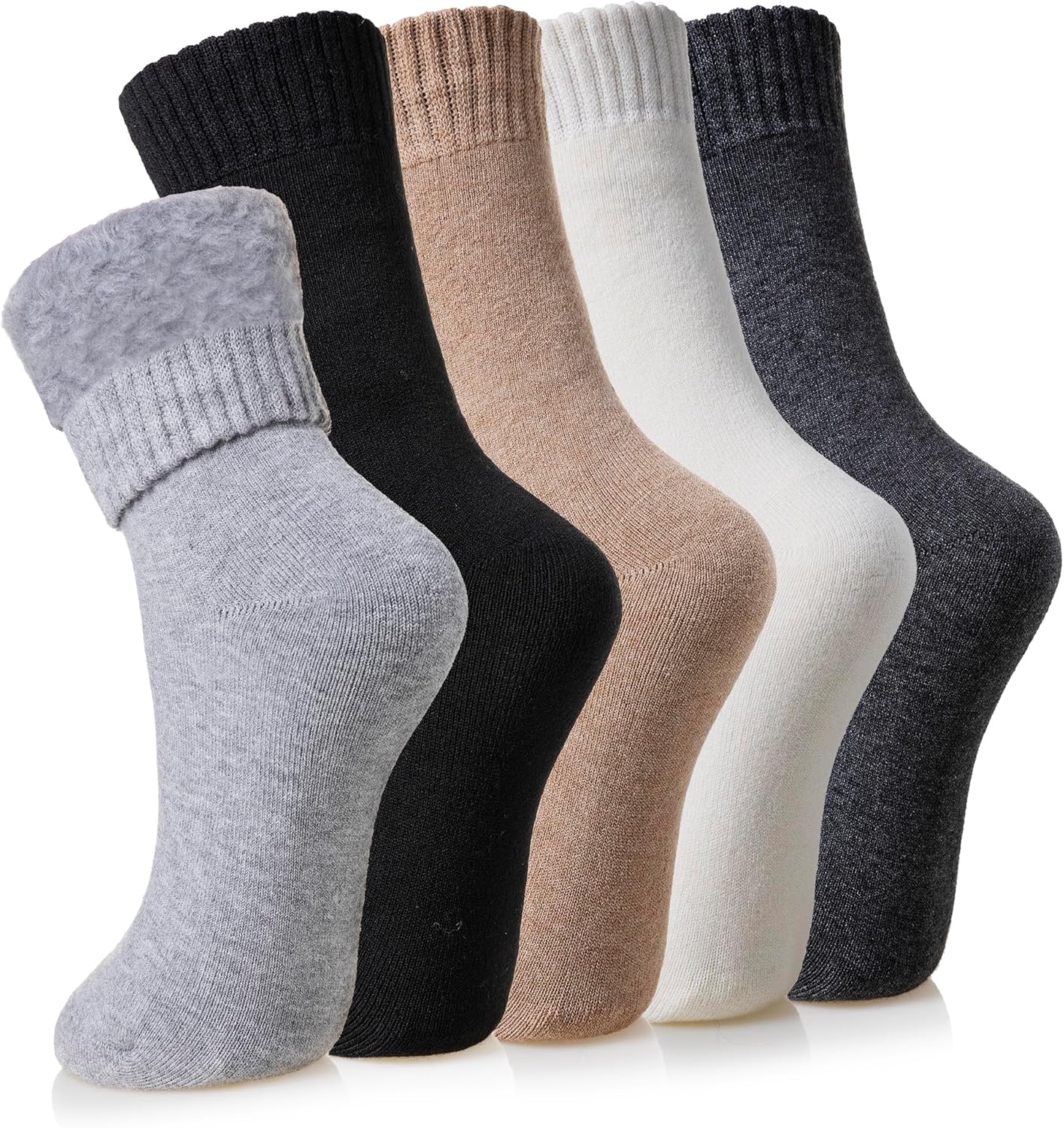 Velice Women's Thermal Heated Socks - Cold Weather 5 Pack
