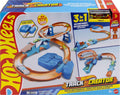 Hot Wheels Toy Car Track Set Boosted Jump Speedway - Motorized Fun
