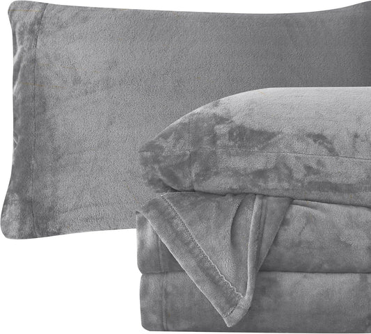Luxuriously Soft Velvet Flannel Sheet Set for Cal King Beds